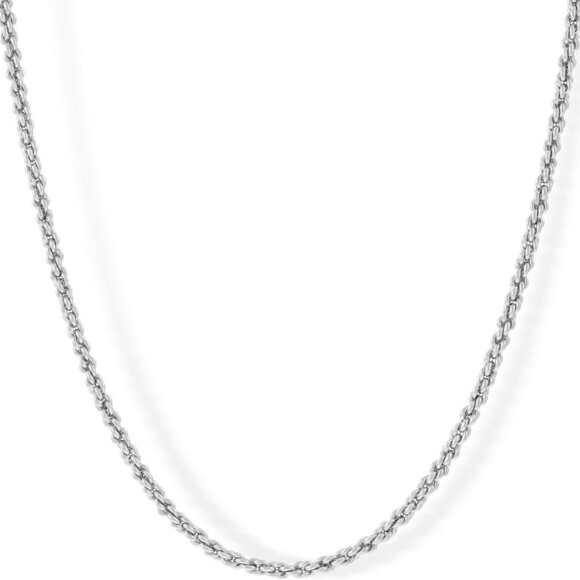 1mm Gold Chain for Men & Women 24k Real Gold Plated Diamond Cut Rope Chain 14 to